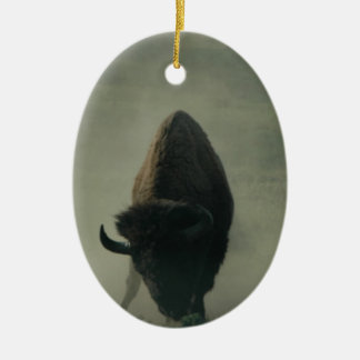 Décoration En Céramique Buffalo "mangent ma poussière "