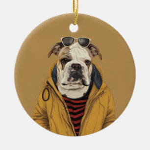Décoration En Céramique Bulldog