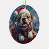 Décoration En Céramique Bulldog Roller Dessous de verre Noël (Droite)