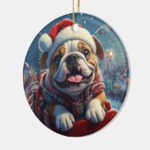 Décoration En Céramique Bulldog Roller Dessous de verre Noël (Gauche)