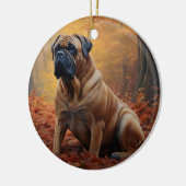 Décoration En Céramique Bullmastiff en automne Feuilles automne Inspire (Gauche)