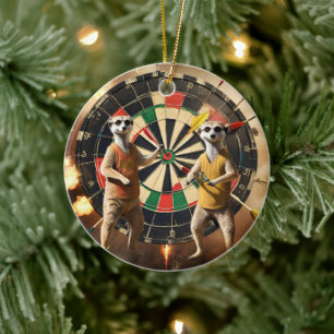 Décoration En Céramique Bullseye Burrow : Meerkat Dart League,