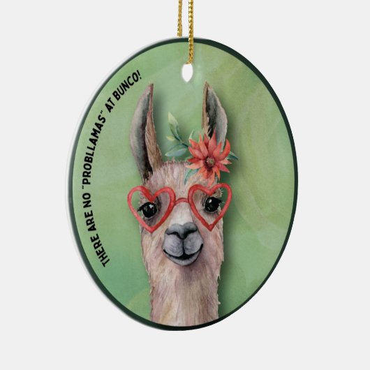 Décoration En Céramique Bunco Funny Noël Llama (Droite)