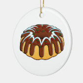 Décoration En Céramique Bundt Cake Décoré pour Noël Classic Round (Gauche)