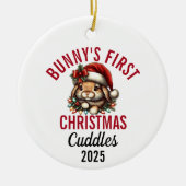 Décoration En Céramique Bunny's First Christmas 2025 (Devant)