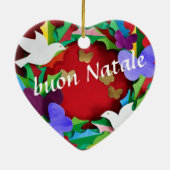 Décoration En Céramique buon Natale /Joyeux Noël en italien (Dos)