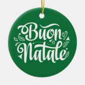Décoration En Céramique Buon Natale Simple Vert (Devant)