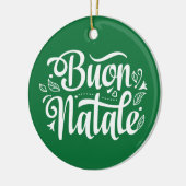 Décoration En Céramique Buon Natale Simple Vert (Gauche)