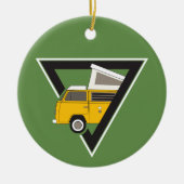 Décoration En Céramique bus jaune classique triangle (Devant)
