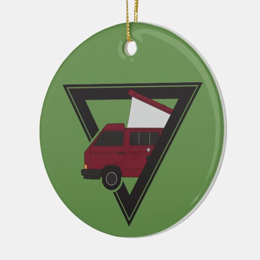 Décoration En Céramique bus triangle maroon (Gauche)