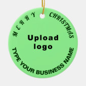 Décoration En Céramique Business Christmas Light Green Circle (Devant)