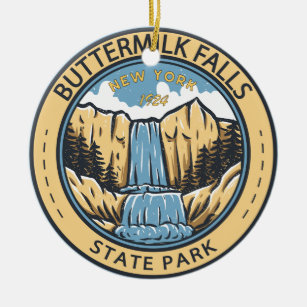 Décoration En Céramique Buttermilk Falls State Park New York Badge