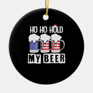 Décoration En Céramique Buveur de bière Ho Ho Tenez ma bière USA Anniversa
