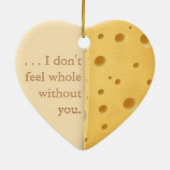 Décoration En Céramique "Ça peut sembler ringard" Cute Romantique Valentin (Dos)