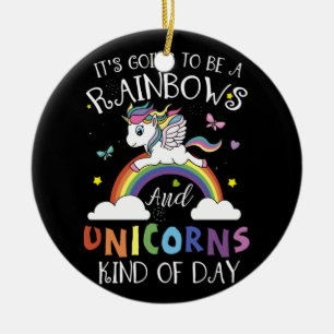 Décoration En Céramique Ça va être un Rainbows Unicorns genre de jour