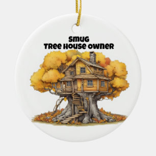 Décoration En Céramique cabane d'arbres en peuplier