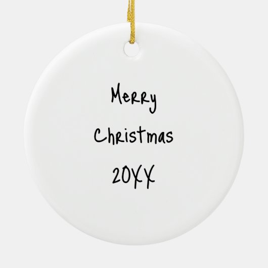 Décoration En Céramique Cabine de journal personnalisé Noël (Dos)