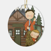 Décoration En Céramique Cabine de rondin rustique de petit chasseur de (Gauche)