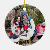 Décoration En Céramique Cabine rustique | Premier Noël Nouveau foyer (Dos)