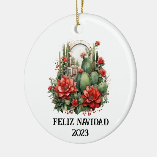 Décoration En Céramique Cactus de Noël occidental (Gauche)
