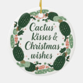 Décoration En Céramique Cactus Kisses & Christmas Wishes – A Double-Sided (Dos)