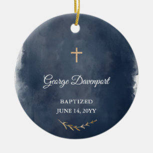 Décoration En Céramique Cadeau Baptême pour garçon - Cadeau Christening pe