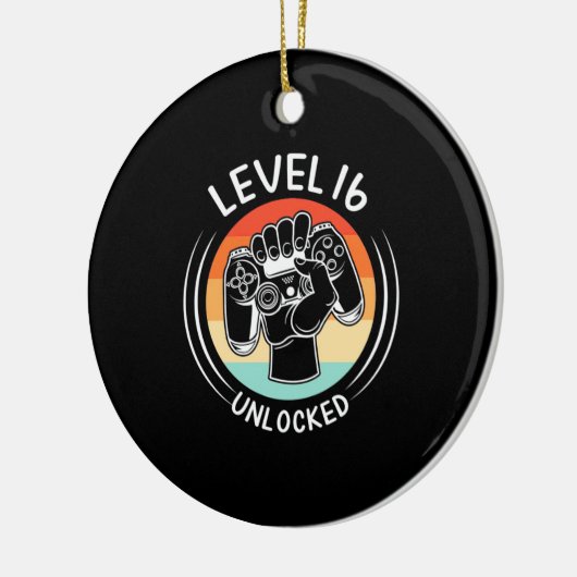 Décoration En Céramique Cadeau d'anniversaire | Niveau 16e anniversaire dé (Gauche)