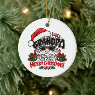 Décoration En Céramique Cadeau d'appréciation de Noël amusant pour grand-p