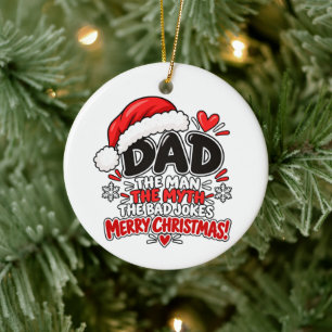 Décoration En Céramique Cadeau d'appréciation drôle de Noël pour papa