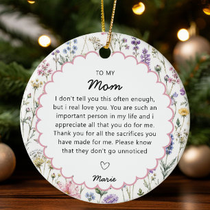 Décoration En Céramique Cadeau d'appréciation pour maman