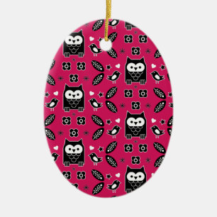 Décoration En Céramique Cadeau d'art populaire de Chouette scandinave