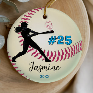 Décoration En Céramique Cadeau de base-ball pour fille sportive et cool