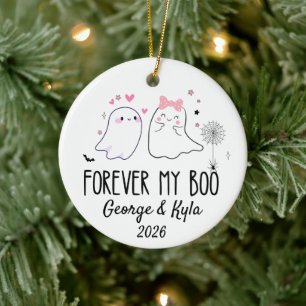 Décoration En Céramique Cadeau de mariage Halloween pour couple de fantôme