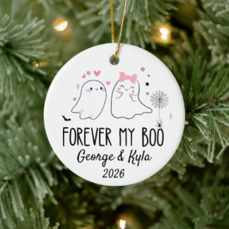 Décoration En Céramique Cadeau de mariage Halloween pour couple de fantôme