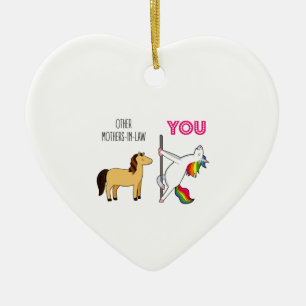 Décoration En Céramique Cadeau de mariage mignon pour belle-mère, licorne