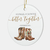 Décoration En Céramique Cadeau de mariage pour jeunes mariés Noël ensemble (Gauche)