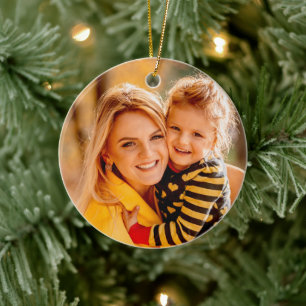 Décoration En Céramique Cadeau de Noël avec votre propre photo