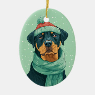 Décoration En Céramique Cadeau de Noël Boxer