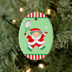 Décoration En Céramique Cadeau de Noël de tennis