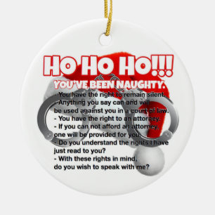 Décoration En Céramique Cadeau de Noël du policier