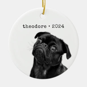 Décoration En Céramique Cadeau de Noël personnalisé avec photo et nom de c