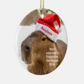 Décoration En Céramique Cadeau de Noël personnalisé Capybara (Droite)