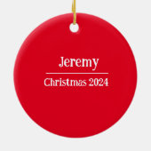 Décoration En Céramique Cadeau de Noël personnalisé Capybara (Dos)