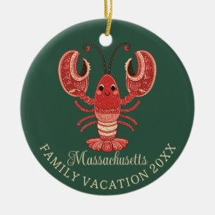 Décoration En Céramique Cadeau de vacances en famille dans le Massachusett