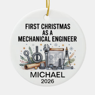 Décoration En Céramique Cadeau d'ornement de Noël 2026 pour ingénieur en m