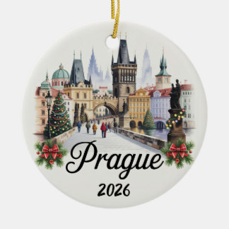 Décoration En Céramique Cadeau d'ornement de Noël 2026 Prague République t
