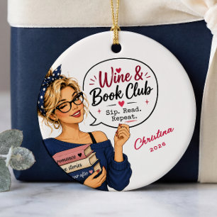 Décoration En Céramique Cadeau d'ornement personnalisé pour le club de liv