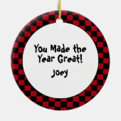 Décoration En Céramique Cadeau Merci - Keepsaké personnalisé (Dos)