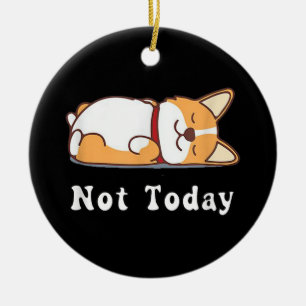 Décoration En Céramique Cadeau mignon Corgi Amusing amateur de chien Pas a