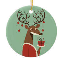 Cadeau minimaliste de rennes de Noël cadeau cadeau